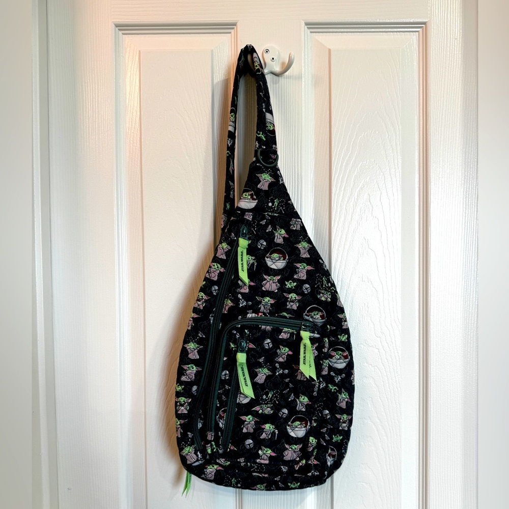 NWOT Vera Bradley Sling Backpack Star Wars Mandalorian Baby Yoda